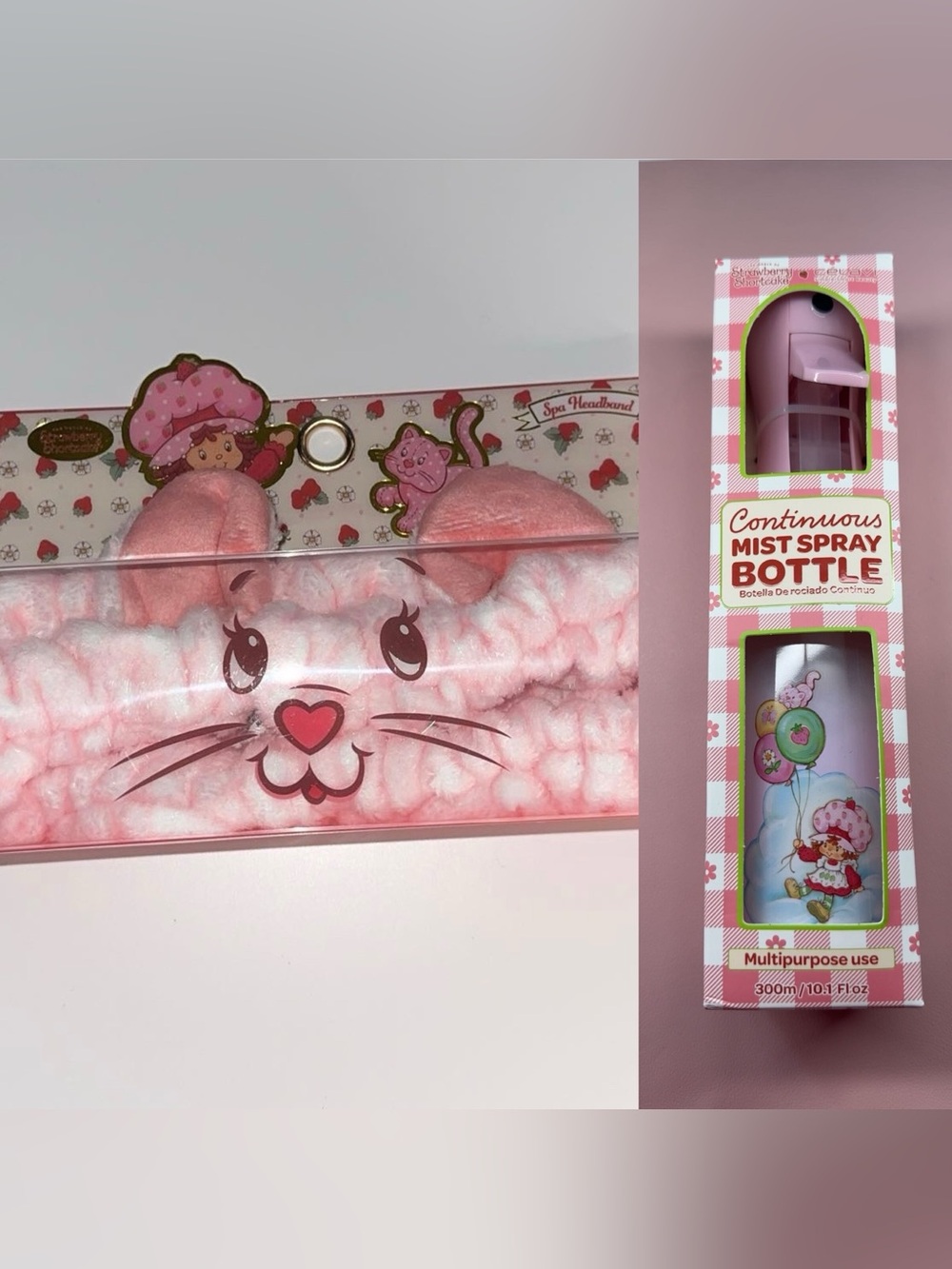 Strawberry Shortcake Headband and continuous spray bottle